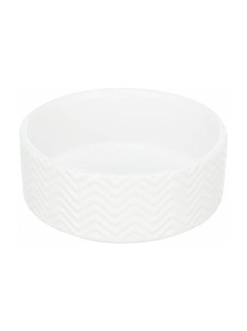 Trixie Ceramic Bowl - kerámia tál (nyomott mintával, fehér) kutyák részére (0,4l/13cm)