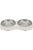 Trixie Bowl Set Stainless Steel - Melamin/rozsdamentes tál (fehér) kutyák és macskák részére (2x0,2l /Ø13cm)
