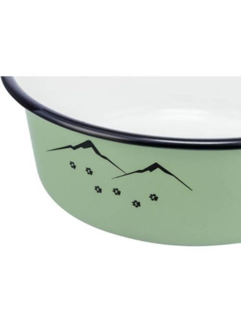 Trixie Bowl, enamel/stainless steel - zománcozott,fémtál (zöld) kutyák részére (0,9l /Ø17cm)
