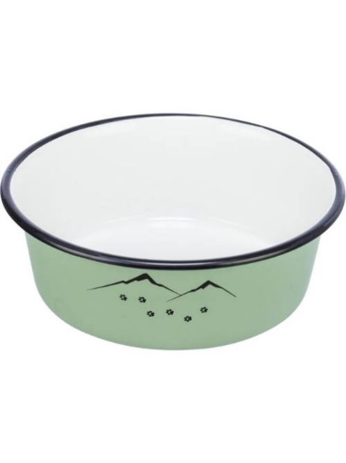 Trixie Bowl, enamel/stainless steel - zománcozott,fémtál (zöld) kutyák részére (1,9l /Ø21cm)