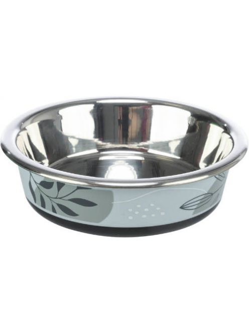 Trixie Stainless Bowl flat- Rozsdamentes tál, gumi/műanyag bevonattal (Ø12cm/0,2l)