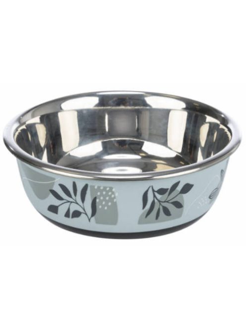 Trixie Stainless Bowl flat- Rozsdamentes tál (kék-szürke) kutyák részére (Ø14cm/0,4l)