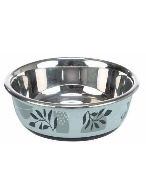 Trixie Stainless Bowl flat- Rozsdamentes tál (kék-szürke) kutyák részére (Ø17cm/0,8l)