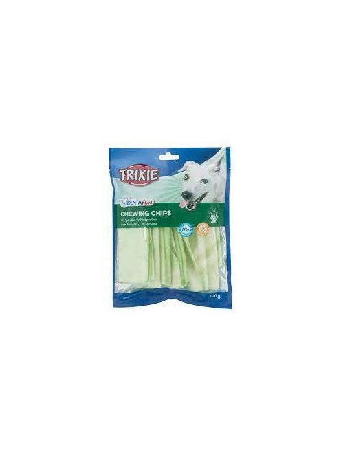 Trixie Denta Fun Spirulina Chewing Chips - jutalomfalat (rágó chips spirulina) kutyák részére (100g)
