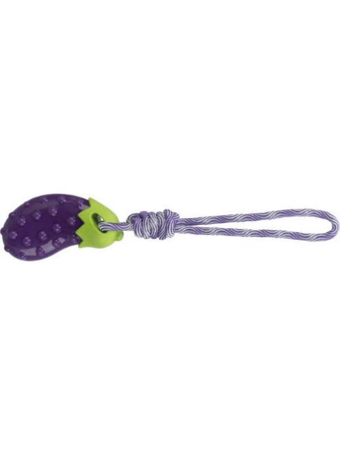 Trixie Aubergine on a Rope - játék (padlizsán, kötélen) kutyák részére (20cm/39cm)