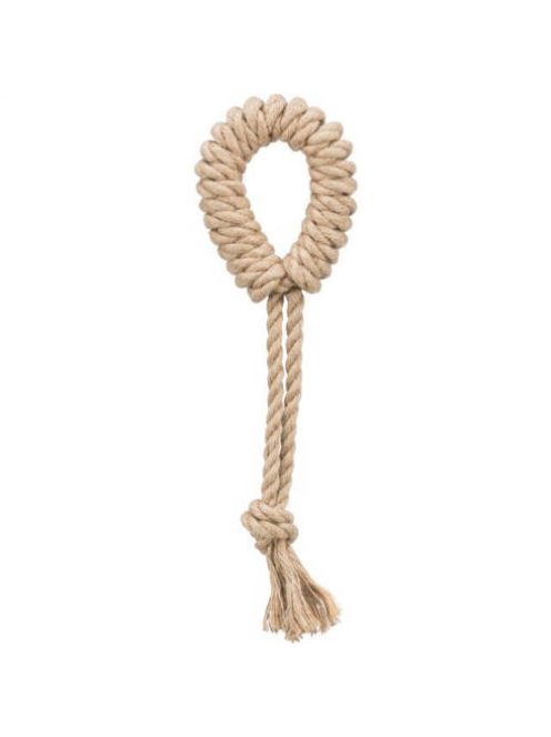 KT24:Trixie Playing Rope with Ring - játék kender/pamutból (gyűrű kötélen) kutyák részére (50cm)