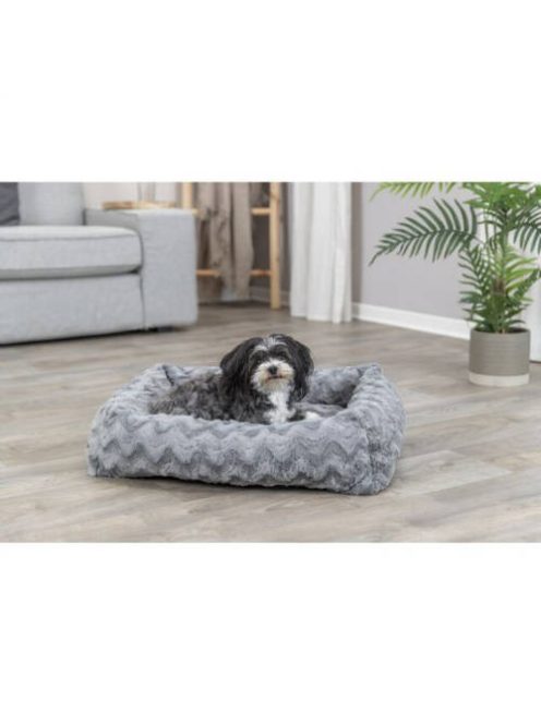 Trixie Vital Loki bed - négyszögletes, peremes fekhely (szürke) kutyák részére (50x35cm)