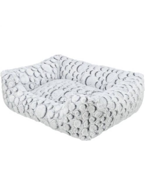KT24:Trixie Mila Bed - négyzet alakú fekhely (fehér/szürke) kutyák részére (100x70 cm)