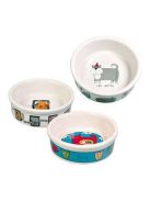 Trixie Ceramic Bowl - kerámia tál (fehér, mintás) macskák részére (0,2l /Ø12cm)