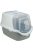Trixie Vico Open Top Litter Tray, with Hood - fedeles macska wc (vil.szürke/fehér) macskák részére (40x40x56cm)
