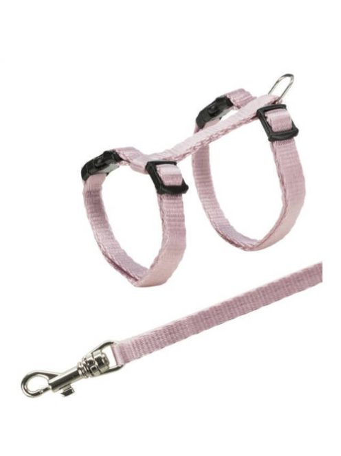 Trixie Junior Harness with Lead - hám és póráz szett (többféle színben) kölyökmacskák részére (19–31 cm/8 mm, 1.20m)