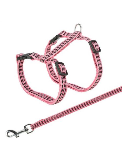 Trixie Harness with Lead, Reflecting - hám és póráz szett (fényvisszaverő) macskák részére (22–42 cm/10 mm, 1.20m)