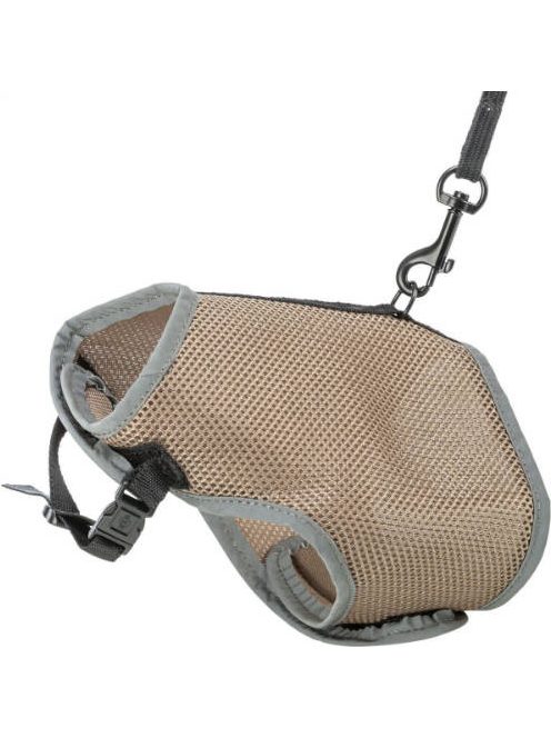 Trixie Soft Harness with Lead - hám és póráz szett (taupe) macskák részére ( 24–42 cm, 1.20m)