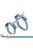Trixie Harness with Lead Set - hámszett (kék/szürke) macskák részére (27–45 cm/13mm, 1,20m)
