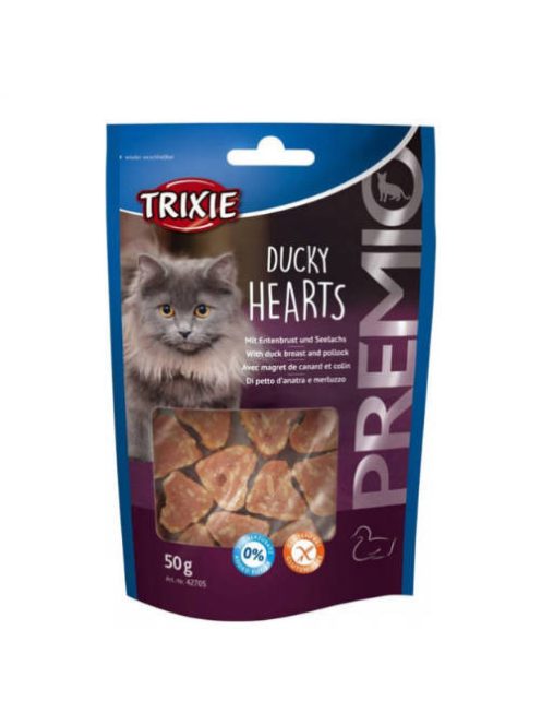 Trixie Premio Ducky Hearts - jutalomfalat (kacsa) macskák részére (50g)