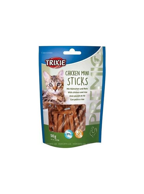 Trixie Premio Chicken Mini Sticks - jutalomfalat (csirke,rizs) macskák részére (50g)