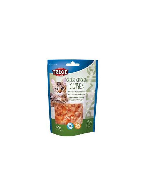 Trixie Premio Cheese Chicken Cubes - jutalomfalat (csirke,sajt) macskák részére (50g)