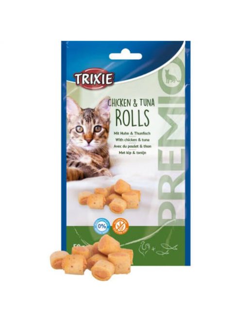Trixie Premio Chicken & Tuna Rolls  - jutalomfalat (csirke,tonhal) macskák részére (50g)