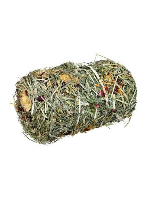 Trixie Hay Bale with Flowermix - kiegészítő eleség (szénabála, virágokkal) rágcsálók részére (ø10×18cm) 200g