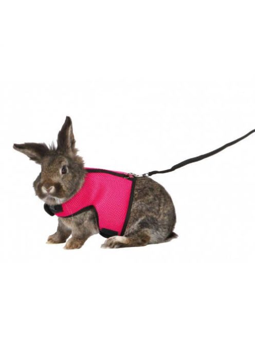 Trixie Soft - Hám és póráz szett (vegyes színek) nagyméretű nyulak részére ( 25-40cm)