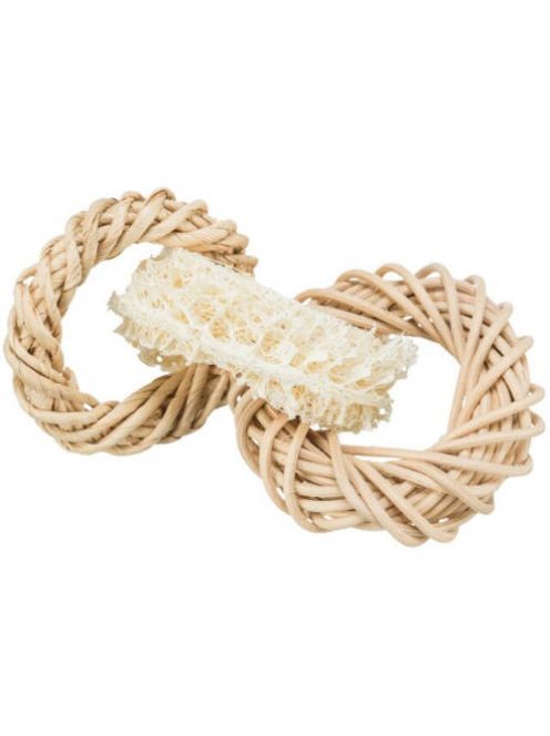 Trixie Loofah Toy - játék (luffa,rattan,kukoricahéj) rágcsálók részére (Ø13cm)
