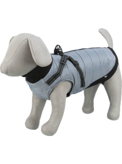 KT25.Trixie Coat Pontis with Harness - kabát hámmal (szürke, vízlepergető) kutyák részére (S) 33cm