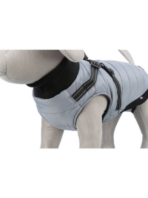 KT25.Trixie Coat Pontis with Harness - kabát hámmal (szürke, vízlepergető) kutyák részére (S) 36cm