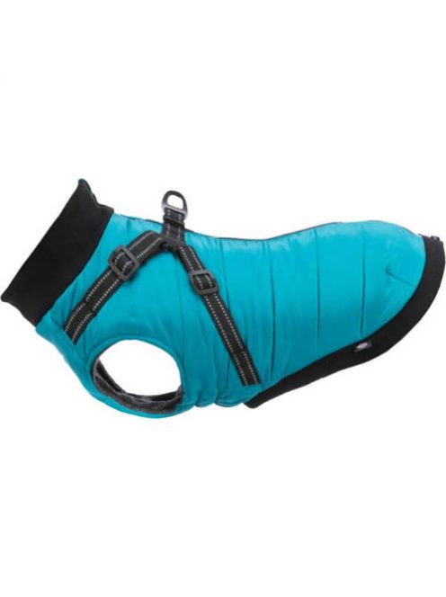 KT25.Trixie Coat Pontis with Harness - kabát hámmal (aquakék, vízlepergető) kutyák részére (XXS) 24cm