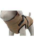 Trixie Pirou téli kabát hámmal, S:33 cm, homok