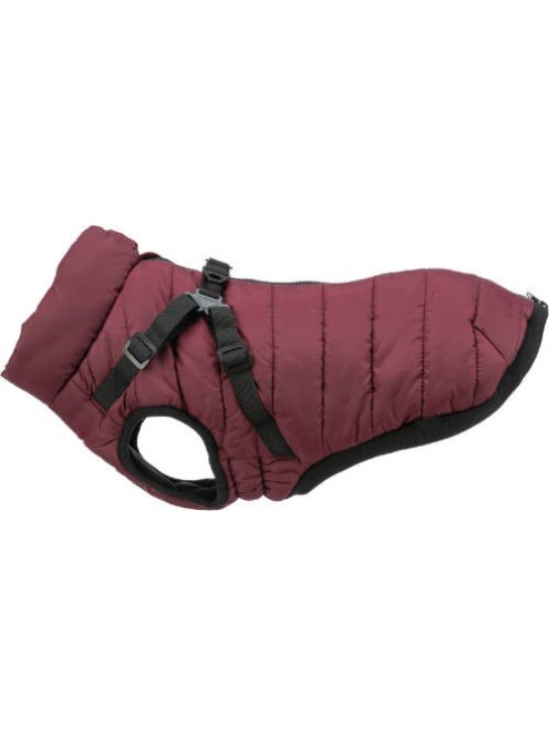 Trixie Pirou téli kabát hámmal, XS:27 cm, sangria