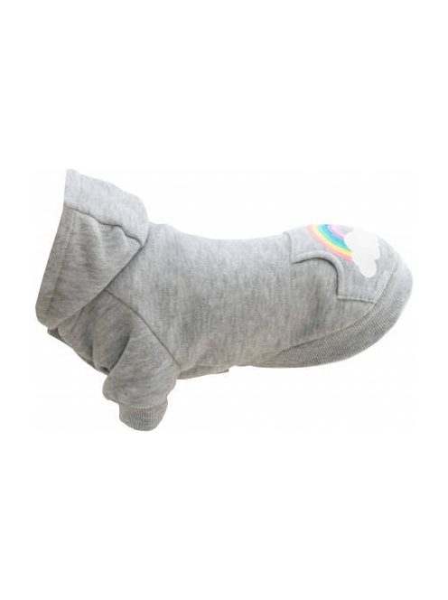 Trixie Rainbow Falls hoodie - kapucnis pulóver (szürke,mintás) kutyák részére (XXS) 21cm