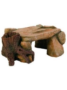   Trixie Rock Plateau with Tree Stump - dekoráció akváriumba (25cm)