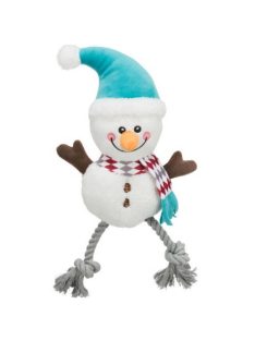   Trixie Xmas Snowman on rope - játék (plüss,pamut) kutyák részére (41cm)