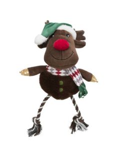   Trixie Xmas Reindeer on rope - játék (plüss,pamut, rénszarvasfigura) kutyák részére (49cm)
