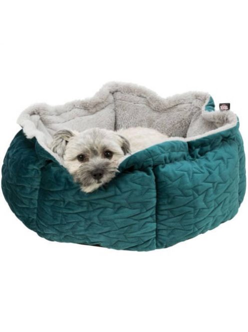 Trixie Estelle bed - kör alakú, peremes fekhely (zöld,szürke, csillag mintával) kutyák részére (Ø50cm)