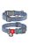 WAUDOG Re-cotton, Reflective Dog collar (M) - nyakörv, újrahasznosított pamutból (QR kódos, fényvisszaverő csíkkal, kék) kutyák részére (28-40cm/20mm)
