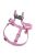WAUDOG Re-Cotton Harness (S) - hám újrahasznosított pamutból (QR kódos, fényvisszaverő csíkkal, pink) kutyák részére (40-55cm/15mm)