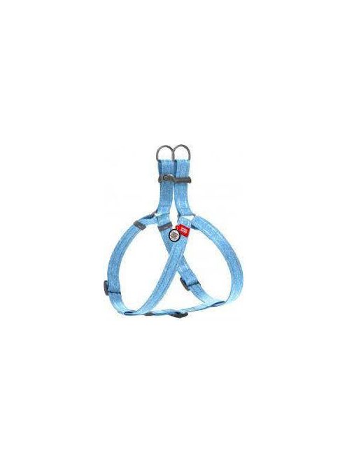 WAUDOG Re-Cotton Harness (M) - hám újrahasznosított pamutból (QR kódos, fényvisszaverő csíkkal, világoskék ) kutyák részére (50-80cm/20mm)