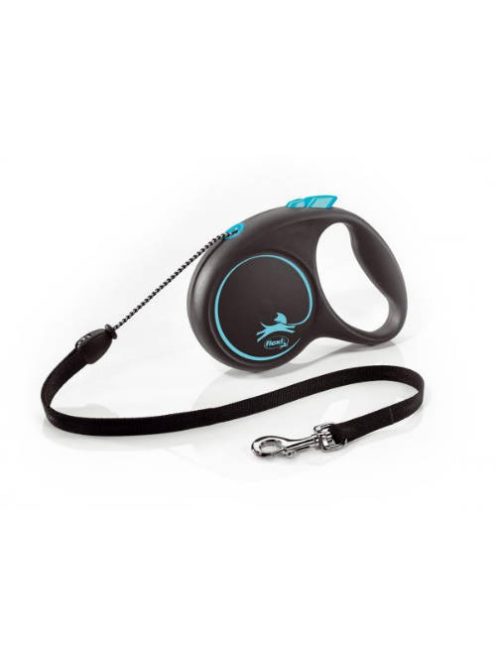 Flexi Black Design "M" (kék) - zsinóros automata póráz (5m)