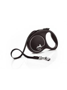   Flexi Black Design "M" (ezüst) - szalagos automata póráz (5m)