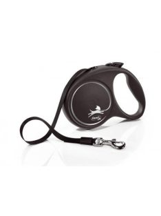   Flexi Black Design "L" (ezüst) - szalagos automata póráz (5m)