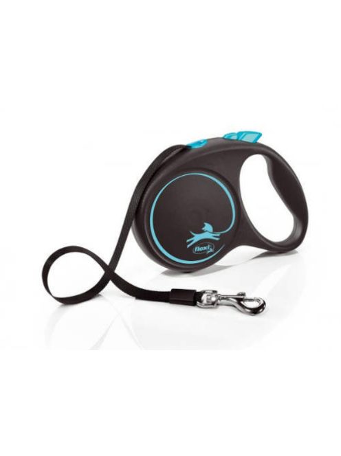 Flexi Black Design "L" (kék) - szalagos automata póráz (5m)