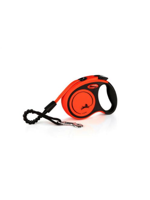 Flexi Xtreme "XS" (fekete/narancsszín) - szalagos, automata póráz (3m) max:15kg