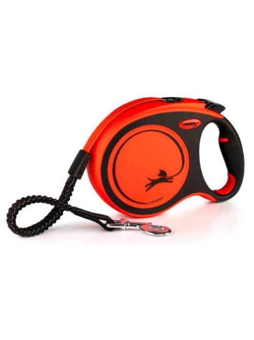 Flexi Xtreme "L" (black/orange) - szalagos automata póráz (8m)