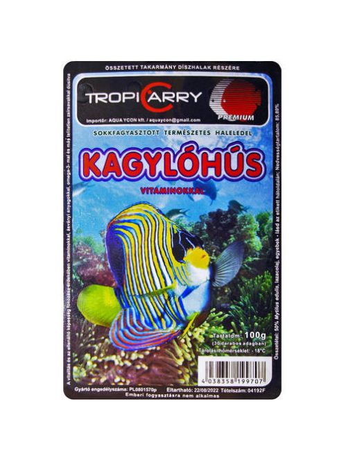 Fagyasztott TropiCarry Kagylóhús - díszhalak részére (100g)