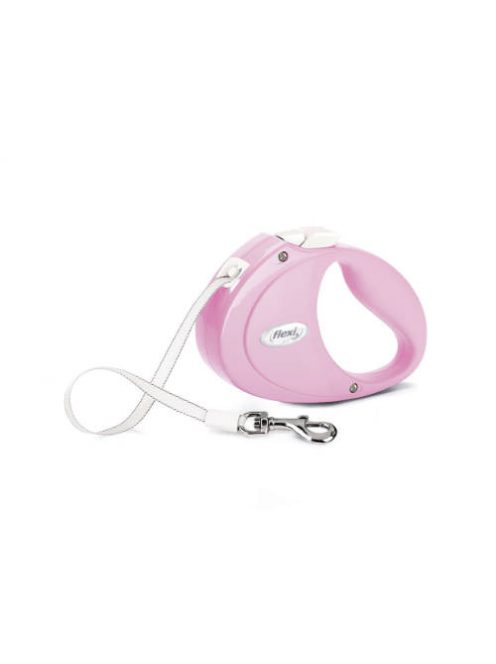 Flexi Puppy Tape  (rózsaszín) - szalagos automata póráz kölyök kutyáknak (2m) max.12kg