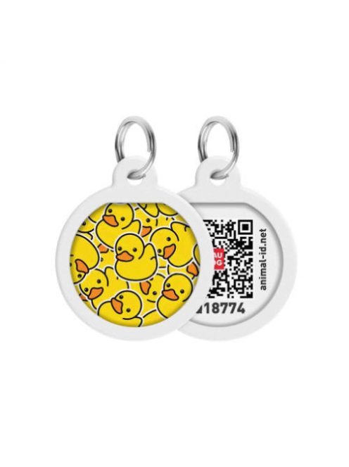 WAUDOG Smart ID QR - biléta (kacsás minta, QR kód) kisállatok részére (Ø25mm)