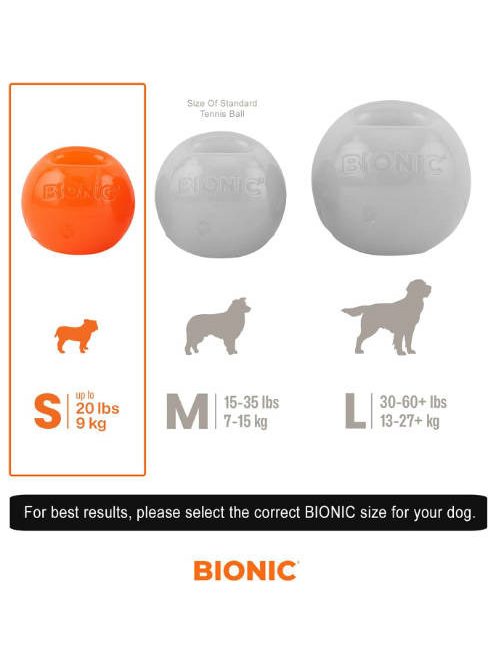 Hagen BIONIC ball small - játék (narancssárga)kutyák részére (5,8cm)