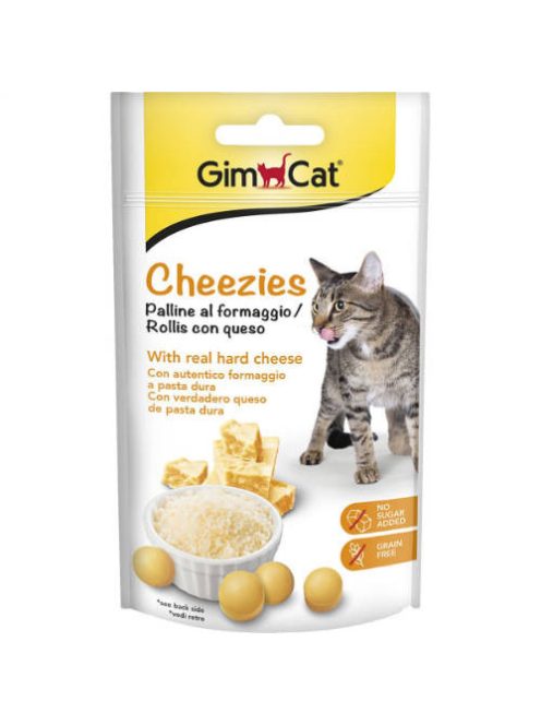 GimCat Cheezies With real Hard Cheese - jutalomfalat (sajt) felnőtt macskák részére (50g)