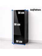 AquaEl Cabinet Glossy Cube Black - szekrény (fényes,fekete) 50x50 (mélység ajtóval) x90